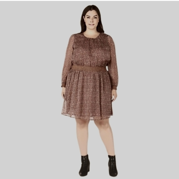 NEW Dex Printed Blouson Mini Dress - Picture 1 of 12